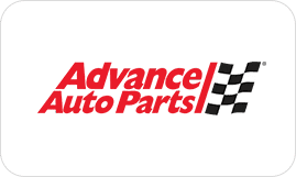 A red and black logo for advance auto parts.